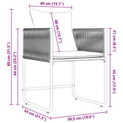 6 Piece Garden Dining Set with Steel Cushions and Synthetic Rattan V1590 Vetonek