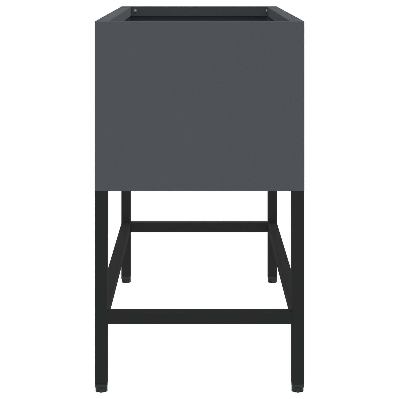 Jardinera Elevada 60x26x45 cm Acero Antracita V9739 Vetonek