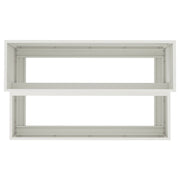 Macetero  de 2 Niveles 100x60x45 cm Blanco de Acero V9586 Vetonek