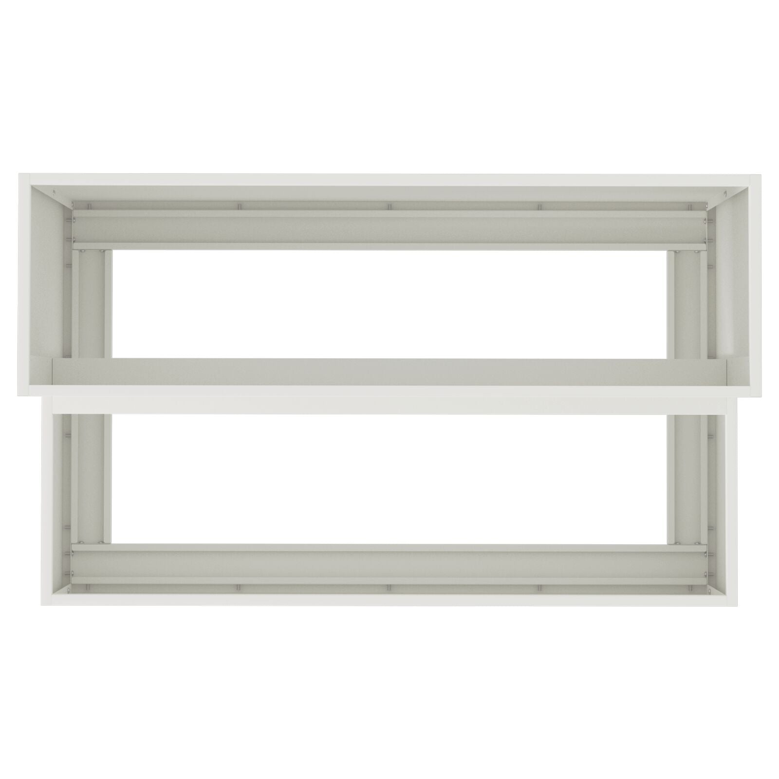 Macetero  de 2 Niveles 100x60x45 cm Blanco de Acero V9586 Vetonek