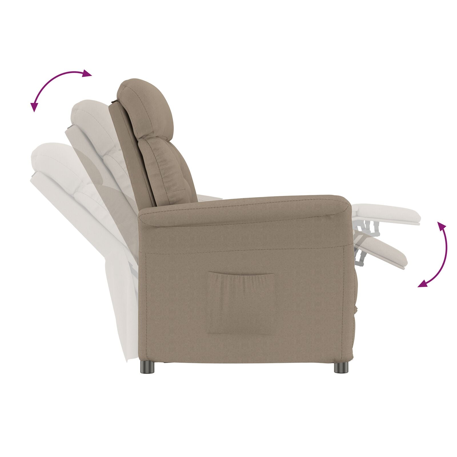 Sillón reclinable Taupe V4104 Vetonek