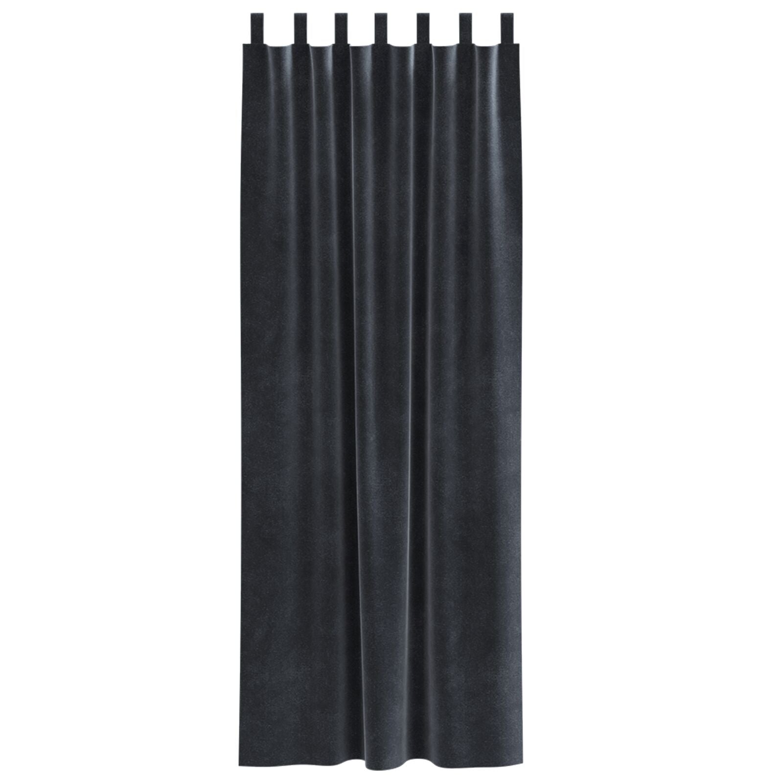 Blackout curtains with suspension ties 2 pcs Dark gray velvet V3280 Vetonek