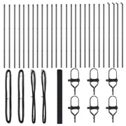 Cerca de Malla Soldada  con 13 Postes Gris 1.5x50 m Acero V0535 Vetonek