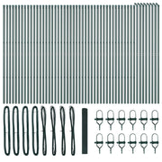Clôture en fil soudé avec 13 poteaux vert 1x100 m acier V9546 Vetonek