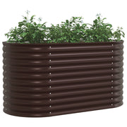 Huerto elevado Marrón 160x80x81 cm de acero galvanizado V3641 Vetonek