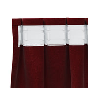 Blackout Curtains with top tape 2 pcs Wine Red Velvet V3969 Vetonek