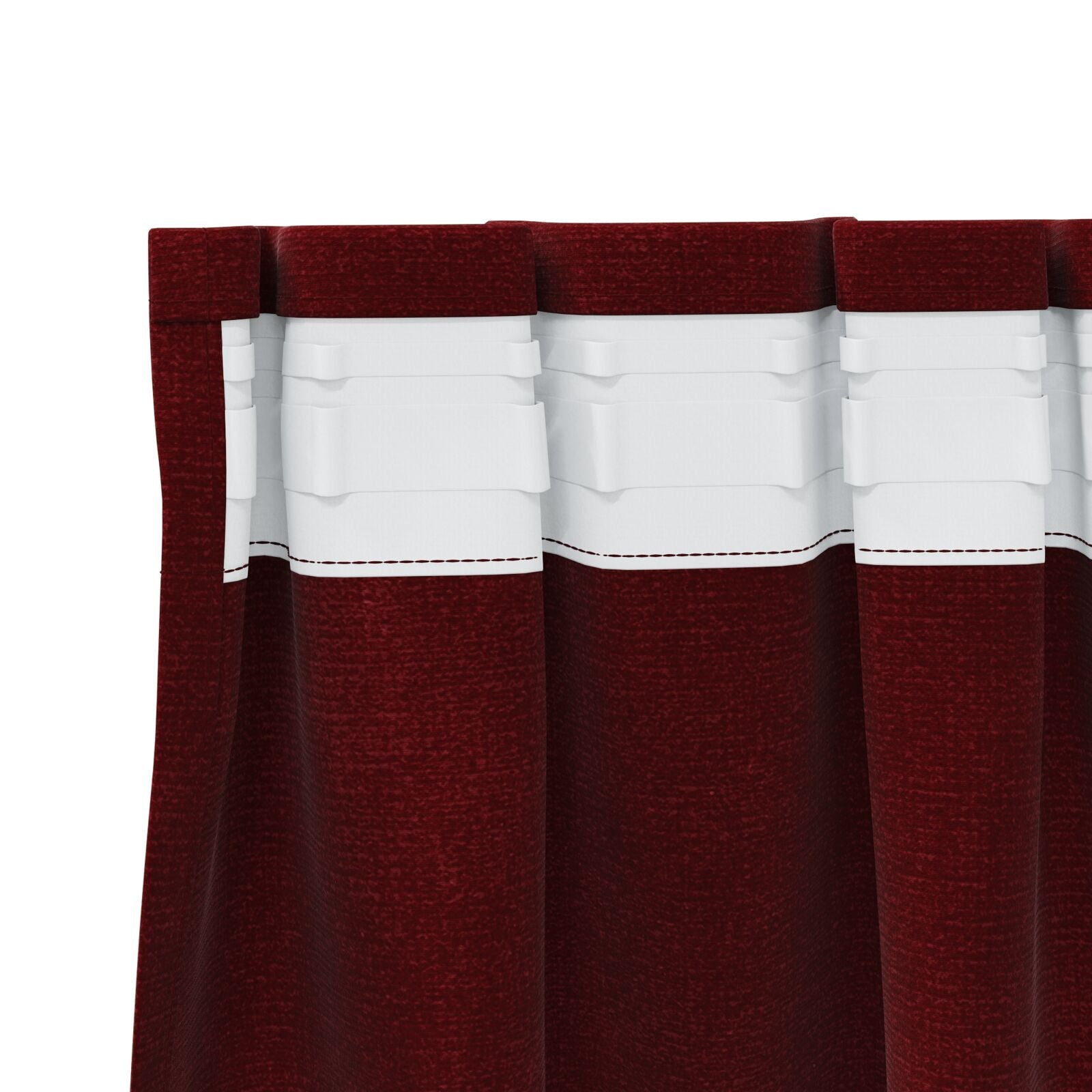 Blackout Curtains with top tape 2 pcs Wine Red Velvet V3969 Vetonek