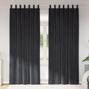Blackout curtains with suspension ties 2 pcs Dark gray velvet V3280 Vetonek