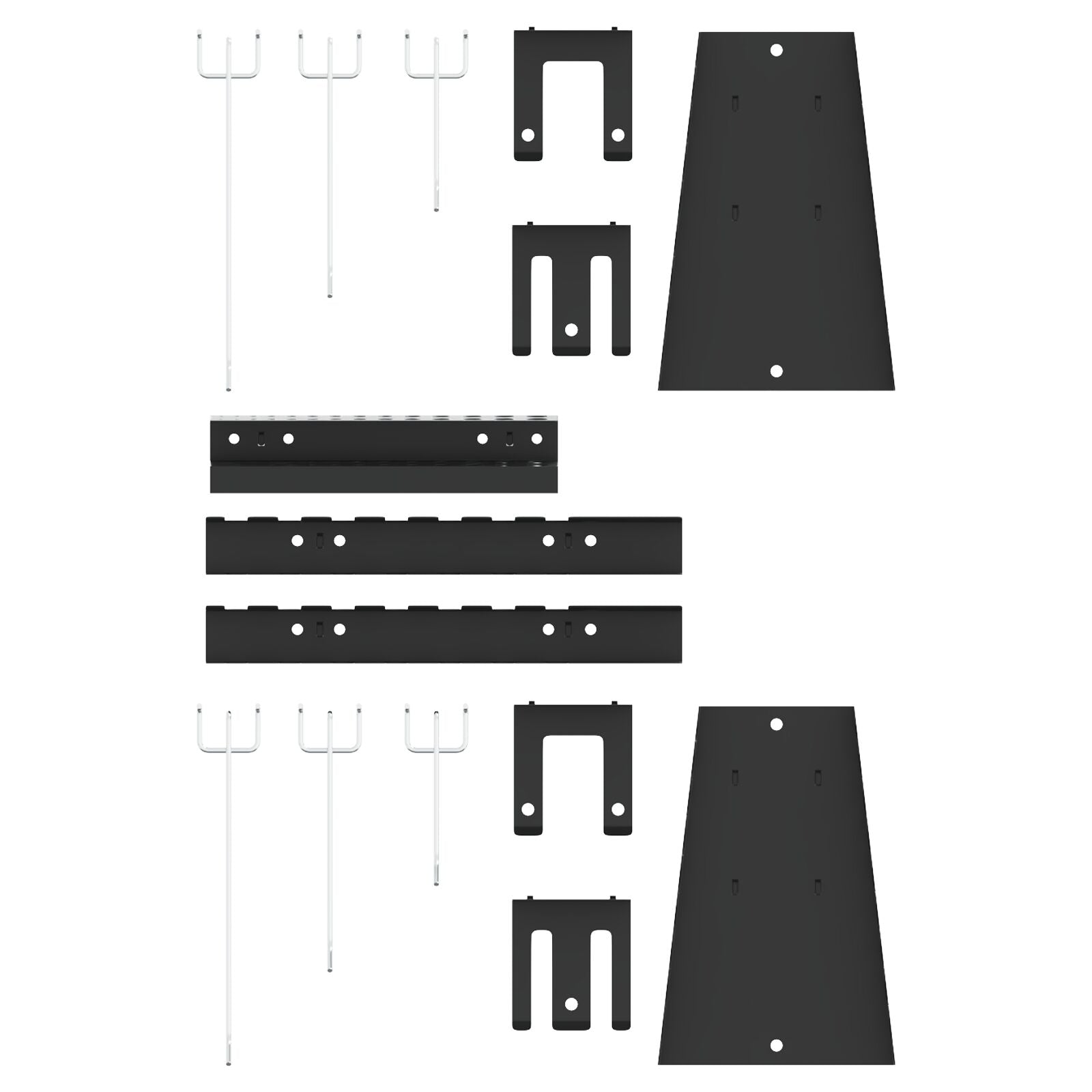 Tableros de Perforación 3 pcs con 15 Accesorios Gris 50x80 cm Acero V0254 Vetonek