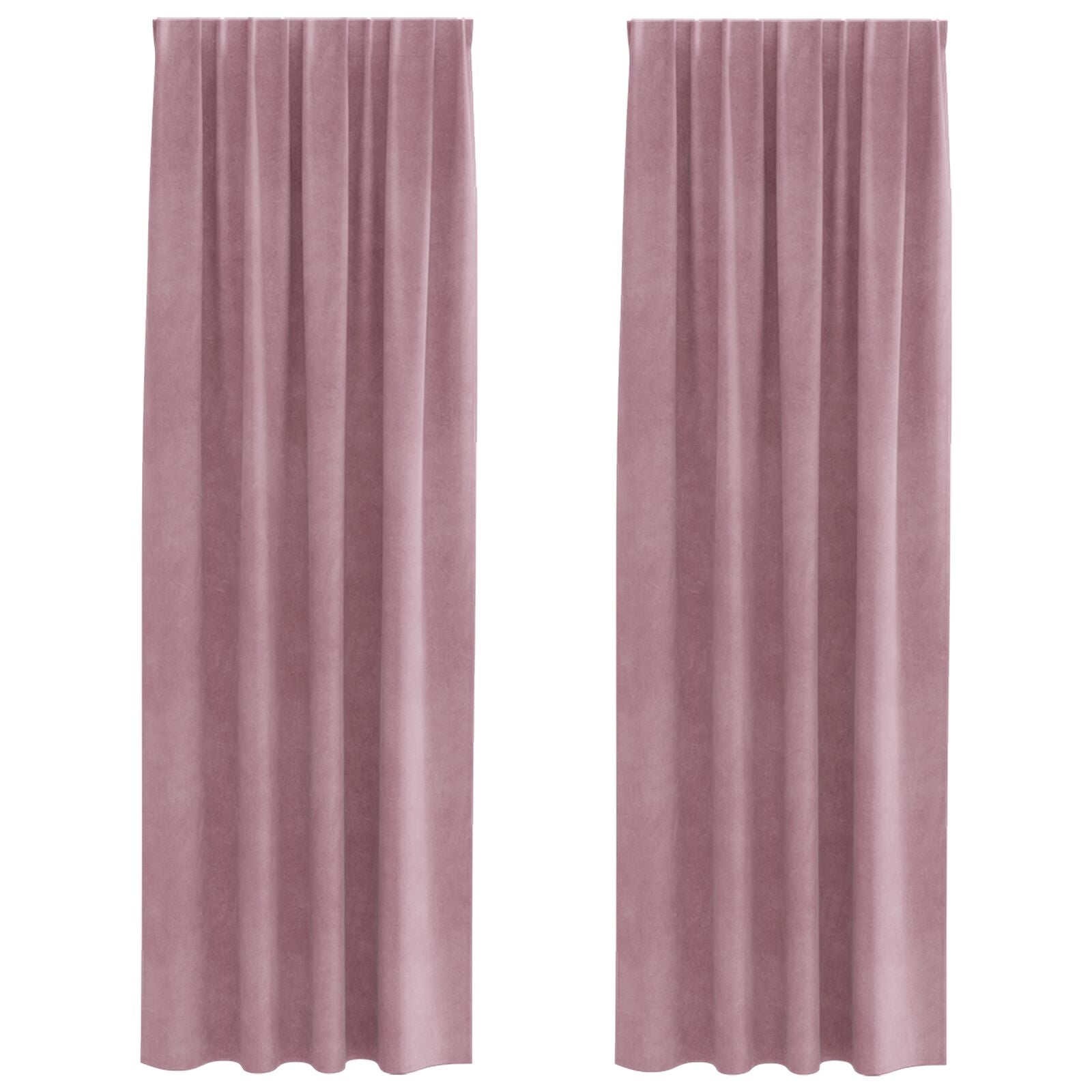 Blackout Curtains with Top Tape 2 pcs Dark Pink Velvet V3389 Vetonek