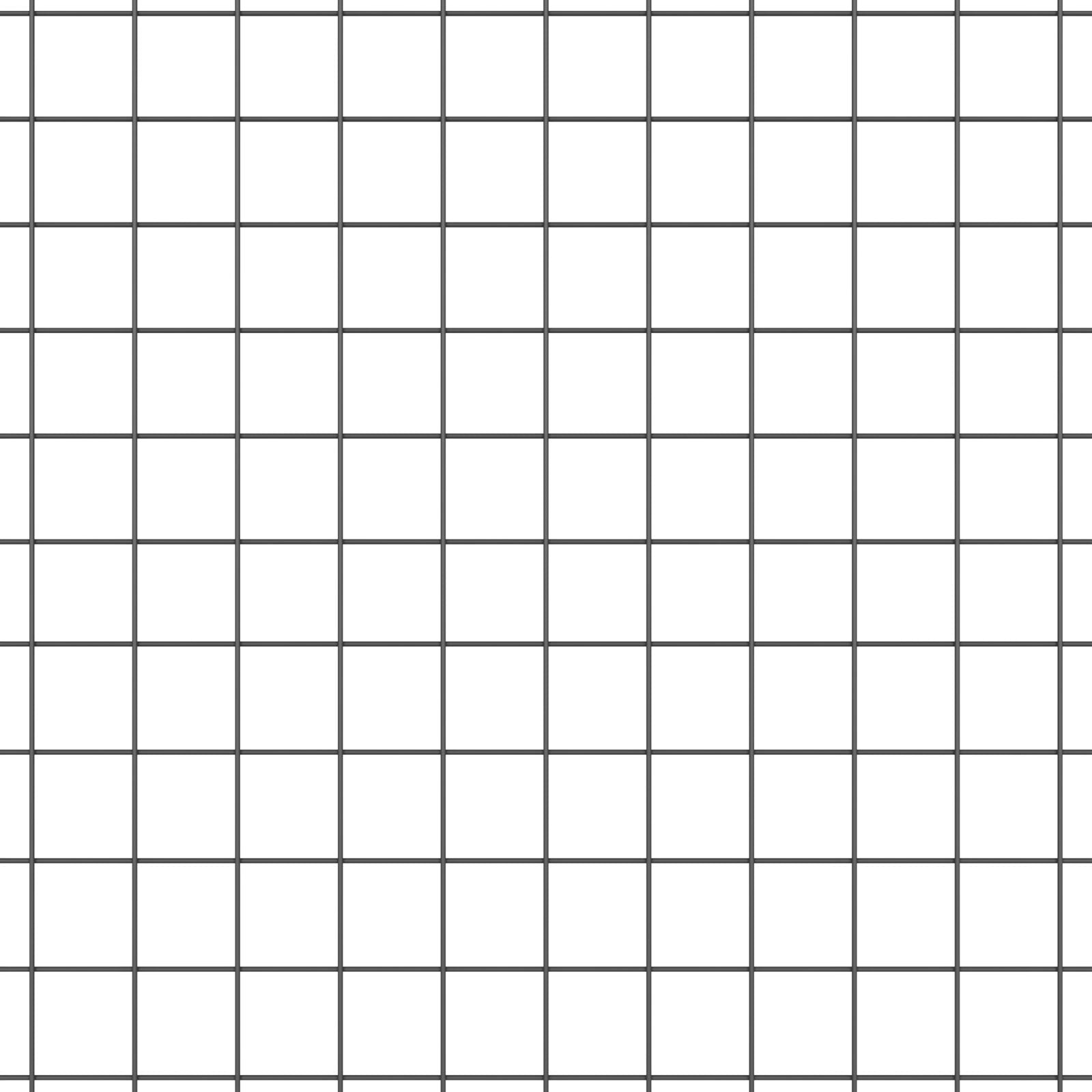 Cerca de Malla Soldada  con 13 Postes con Bridas Gris 0.4x50 m de Acero V7381 Vetonek