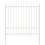 Panel de Cerca con Arco de Espiga Juego de 4 Blanco V1209 Vetonek