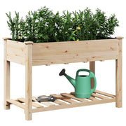 Jardín Planter con Estante 115x59x76 cm Madera Maciza de Abeto V0555 Vetonek