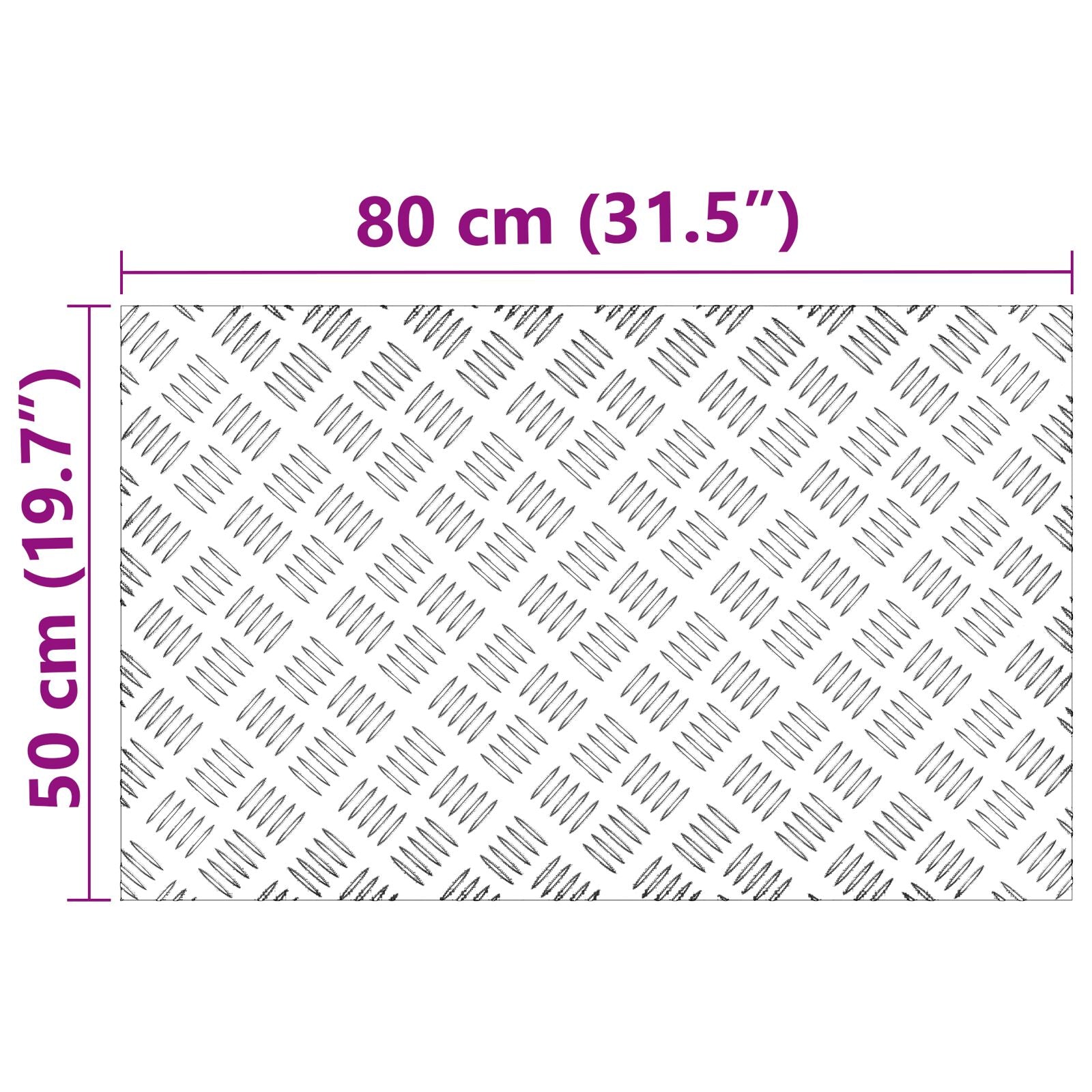 Plaques d'échecs en aluminium - 4 pièces antidérapantes - 80x50 cm V7653 Vetonek
