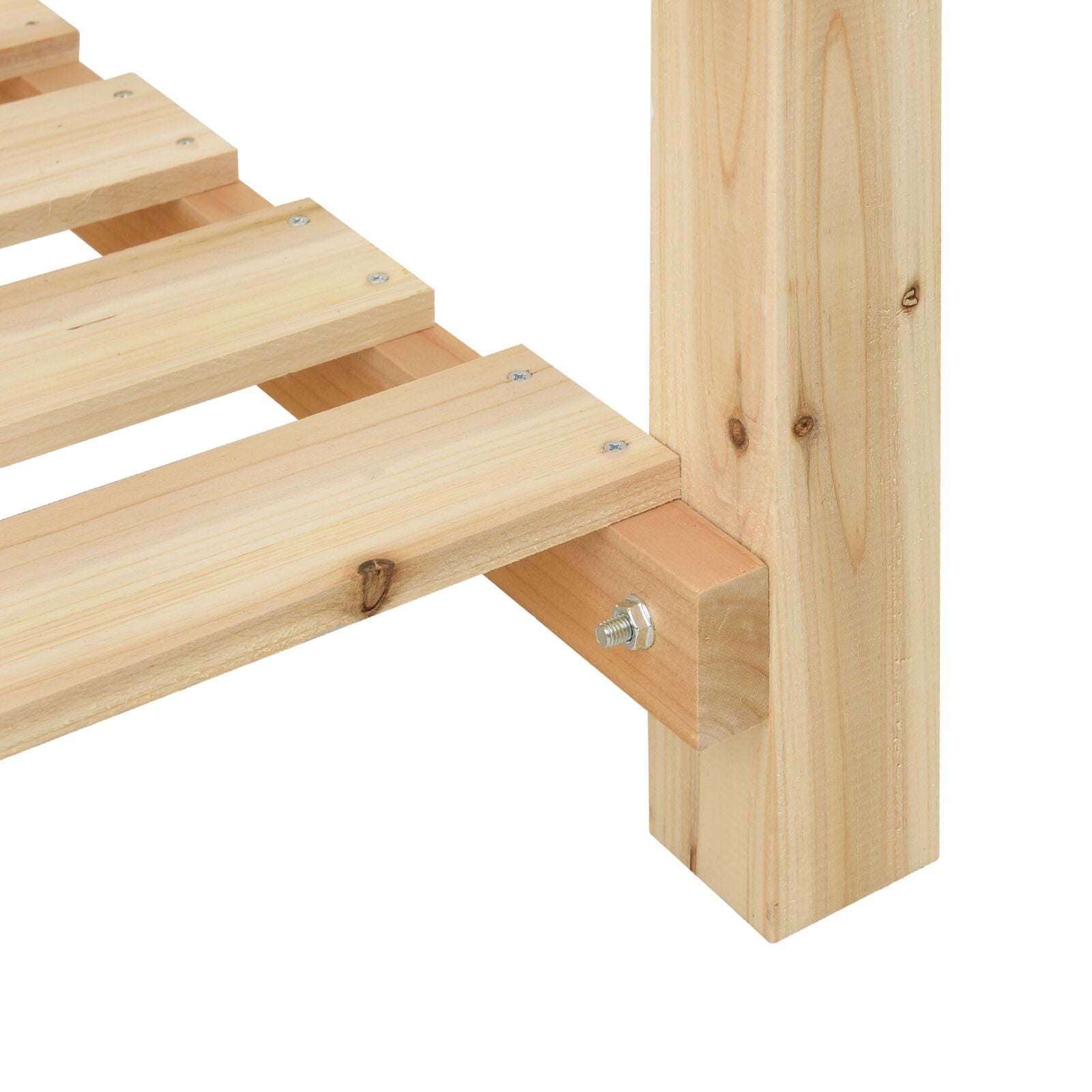 jardinera con estante 60x60x76 cm de madera maciza de abeto V0654 Vetonek