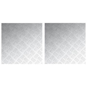 Plaques en aluminium avec motif losange de 2 pièces Antidérapantes 50x50 cm V7509 Vetonek