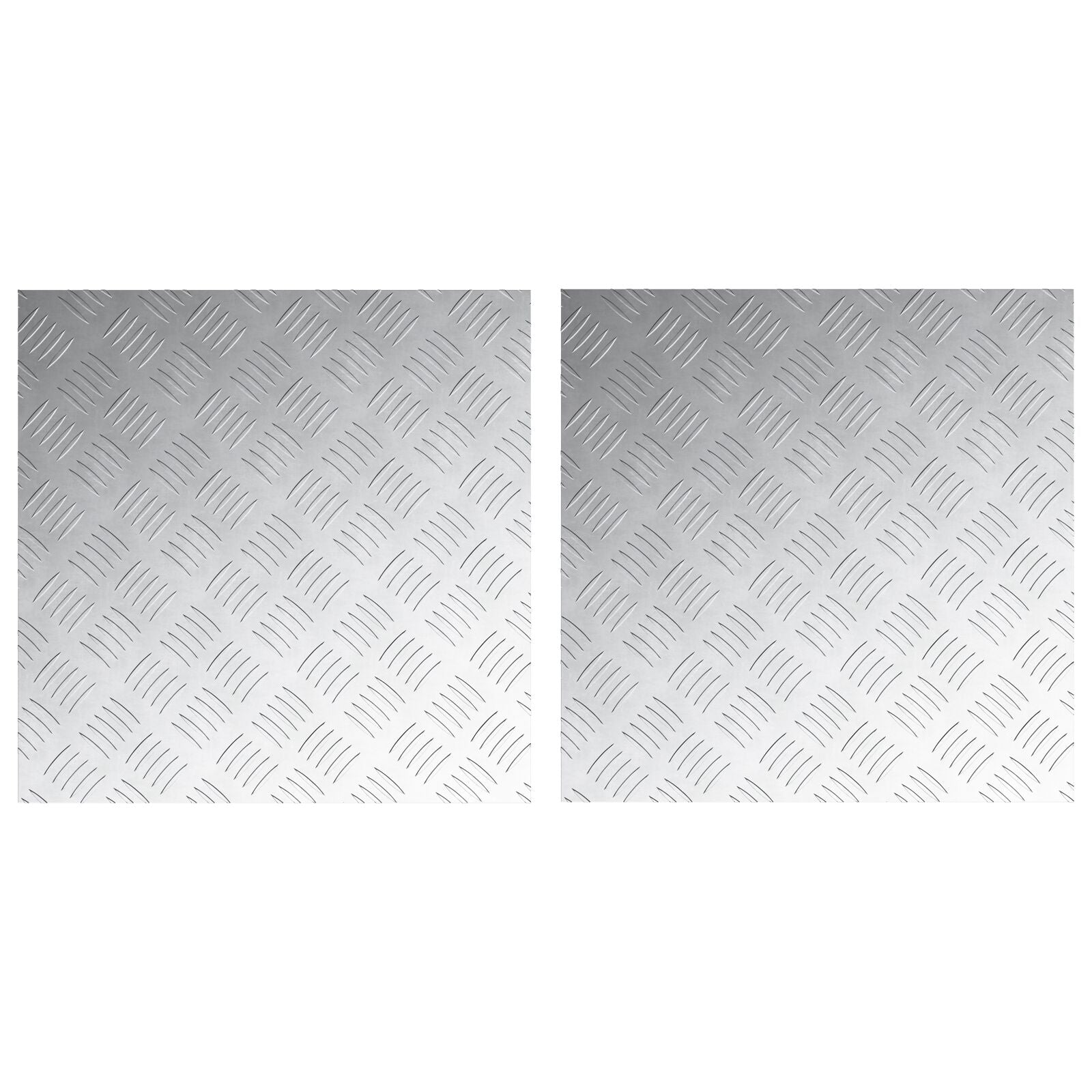 Plaques en aluminium avec motif losange de 2 pièces Antidérapantes 50x50 cm V7509 Vetonek