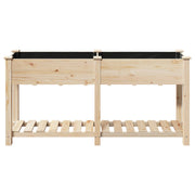 Macetero de jardín con estante 161x43x76 cm de madera maciza de abeto V0562 Vetonek