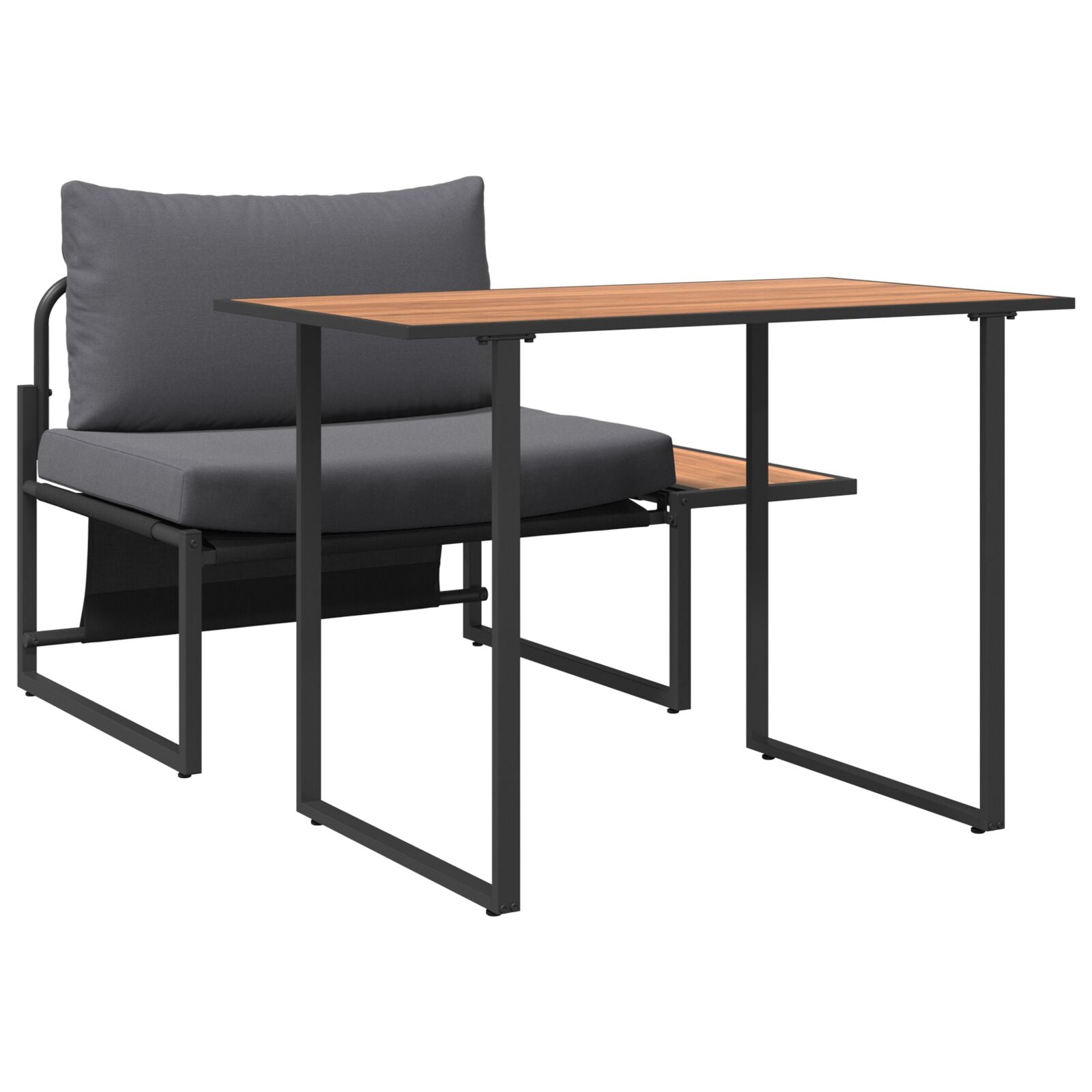 2-Piece Garden Dining Set with Individual Seat and Anthracite Cushions V9713 Vetonek