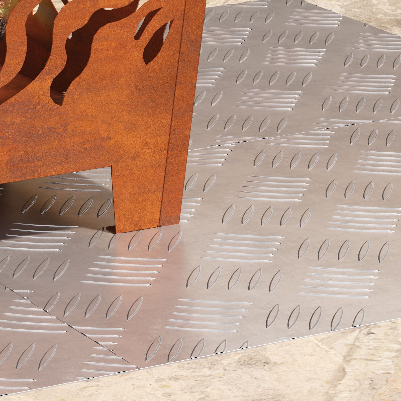 VidaXL Assiettes en aluminium - Lot de 4, 60x40 cm, antidérapantes V7332 Vetonek