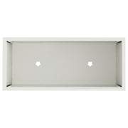 Jardinera Elevada 60x26x45 cm Acero Blanco V9722 Vetonek