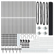 Cerca de Malla Soldada con 13 Postes de Clavo Gris 1.2x50 m de Acero V4038 Vetonek