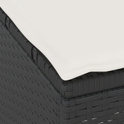 Conjunto de Comedor de Jardín de 3 Piezas con Cojines VidaXL Ratán Poliéster Acacia Negro V0148 Vetonek