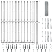 Clôture en fil soudé avec 13 poteaux avec bride 1x100 m en acier galvanisé V5462 Vetonek