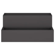 Macetero de Jardín - Acero Negro de 2 Niveles, 100x60x45 cm V9579 Vetonek