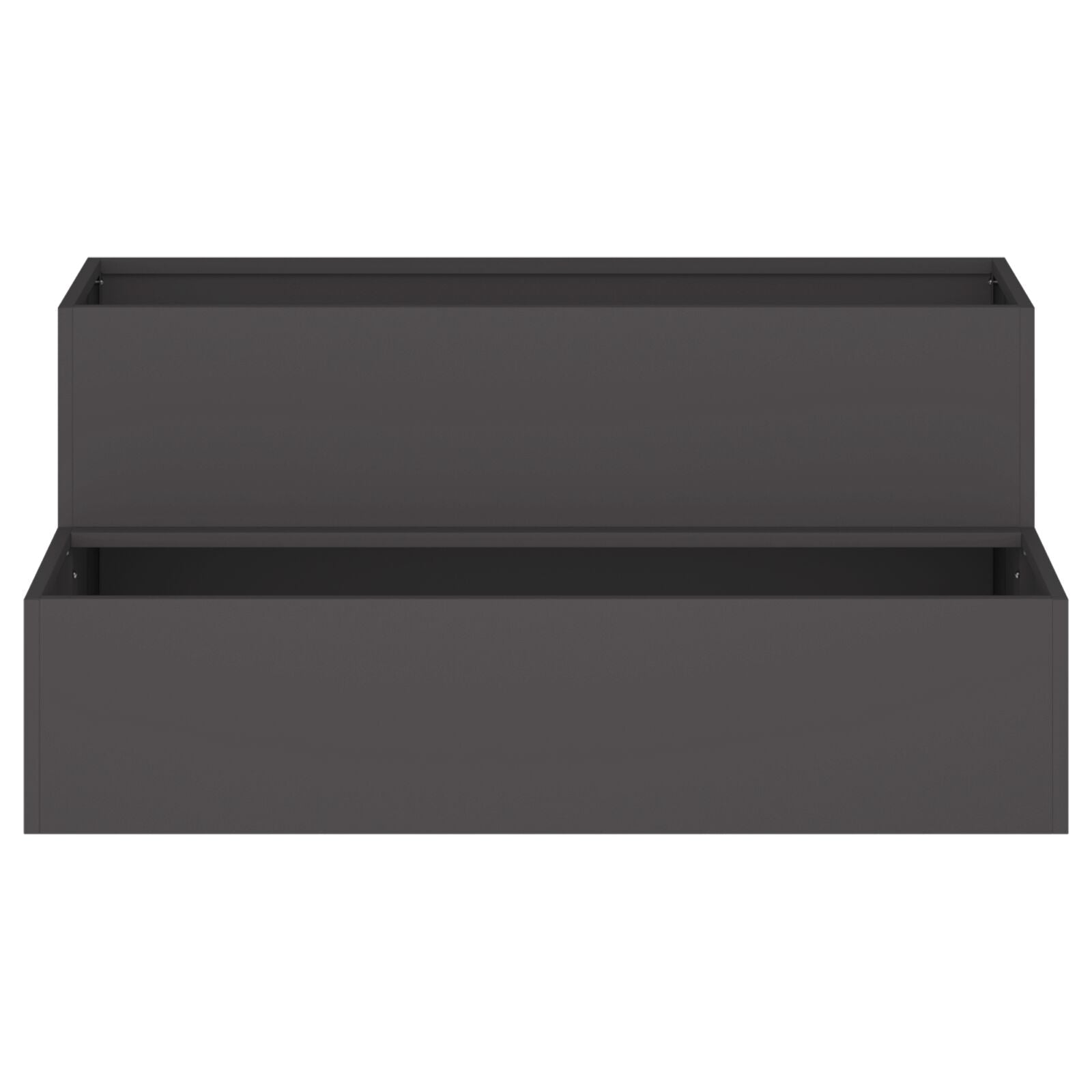 Macetero de Jardín - Acero Negro de 2 Niveles, 100x60x45 cm V9579 Vetonek