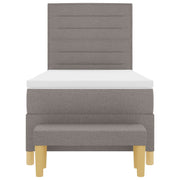 Box Spring Bed with Mattress and Taupe Bench 90x190 cm Fabric V2356 Vetonek