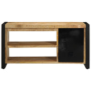 Shoe Bench 100x40x50 cm Solid Rough Mango Wood V9744 Vetonek