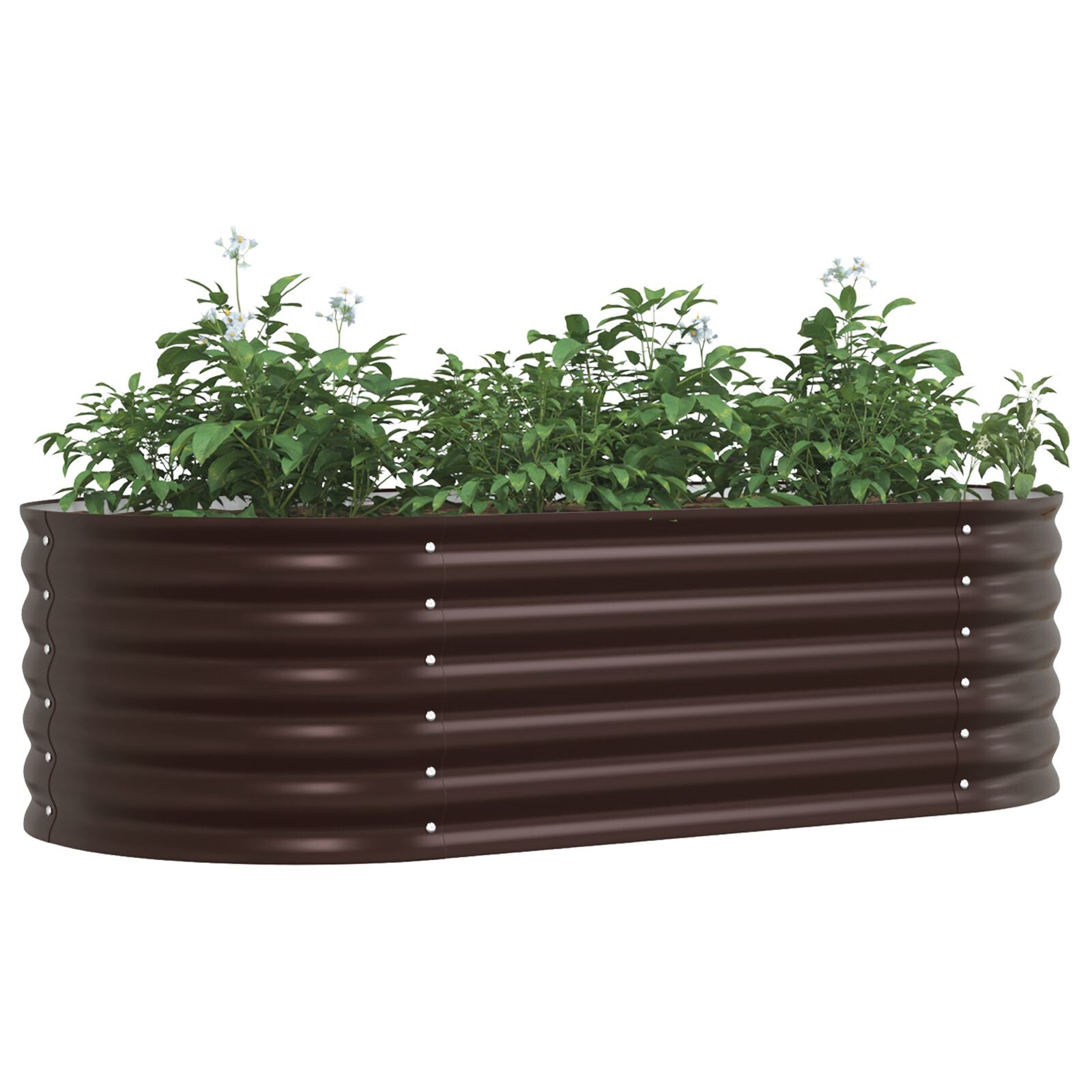 Huerto Elevado Marrón 160x80x44 cm de Acero Galvanizado V3696 Vetonek