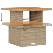 Conjunto de Sofá de Jardín de 8 Piezas con Cojines Ratán Beige Acacia, Conjunto de Comedor de Jardín de 3 Piezas con Cojines Ratán Beige Acacia V8609 Vetonek