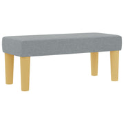 Box spring bed with mattress and light gray bench 90x190 cm fabric V3087 Vetonek