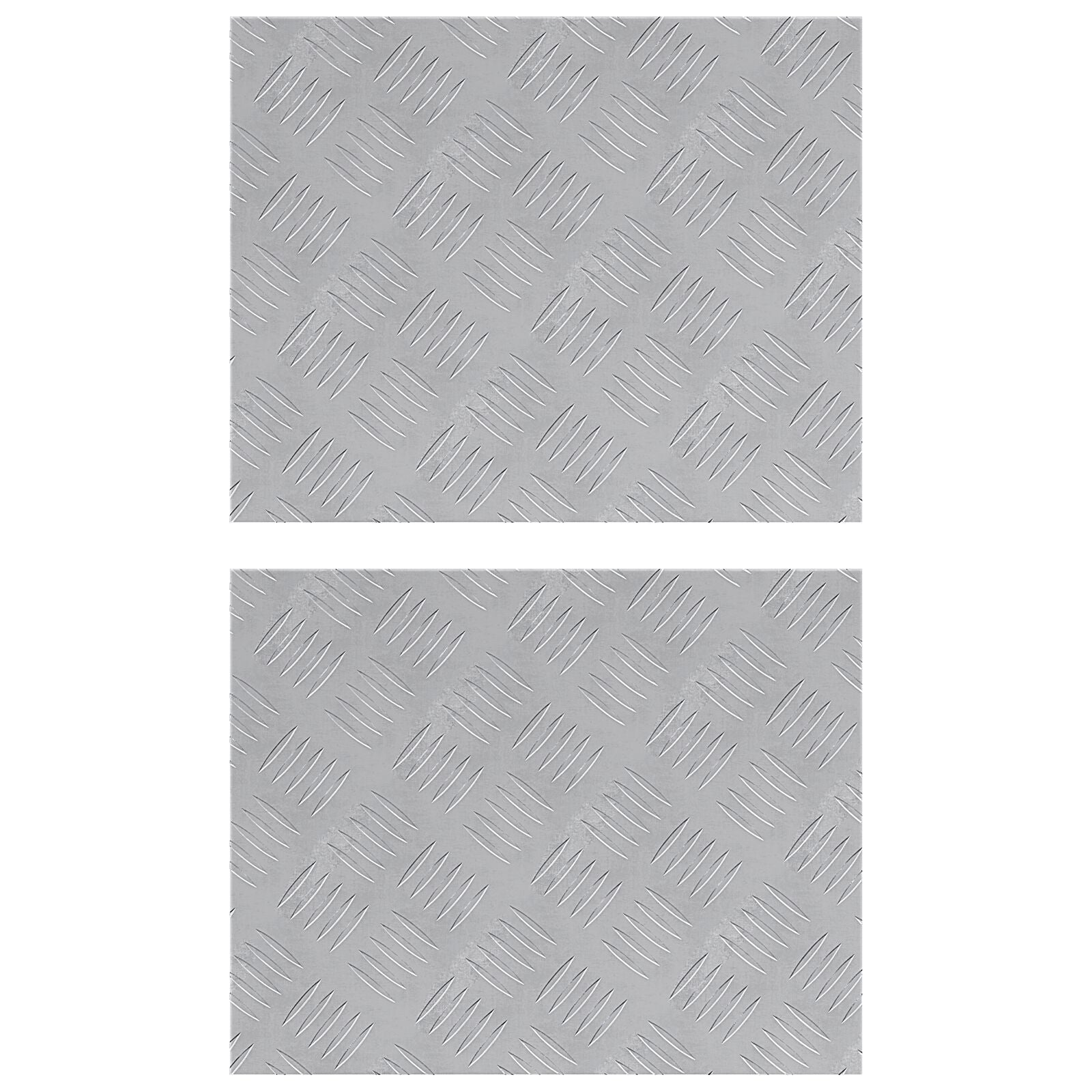 Assiettes en aluminium nervuré 2 pièces antidérapantes 50x40 cm V7264 Vetonek