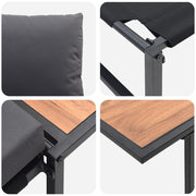 2-Piece Garden Dining Set with Individual Seat and Anthracite Cushions V9713 Vetonek