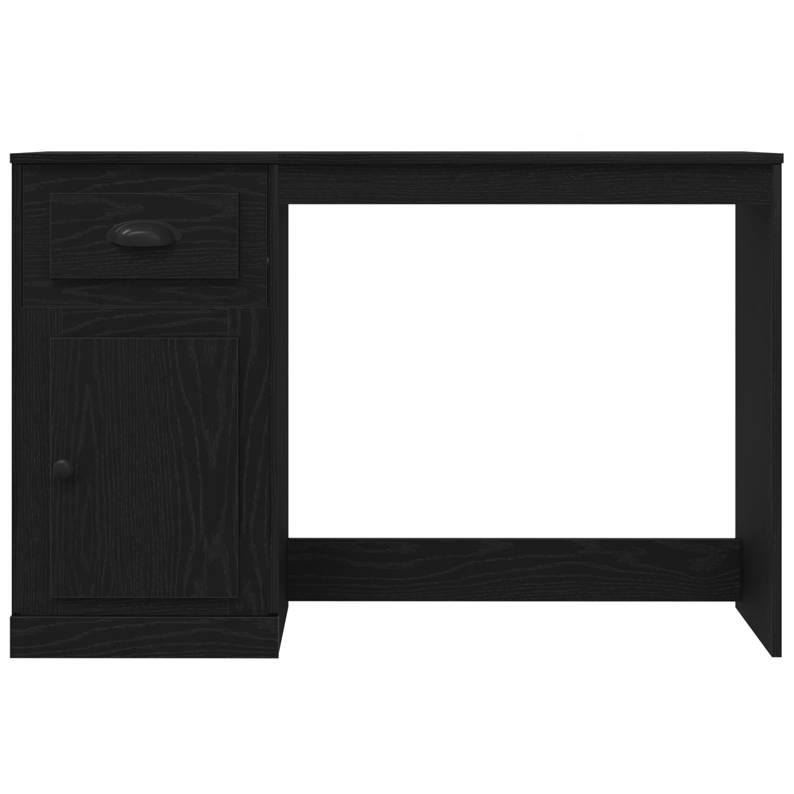 Bureau avec rangement chêne noir 50x115x75 cm aggloméré V2220 Vetonek