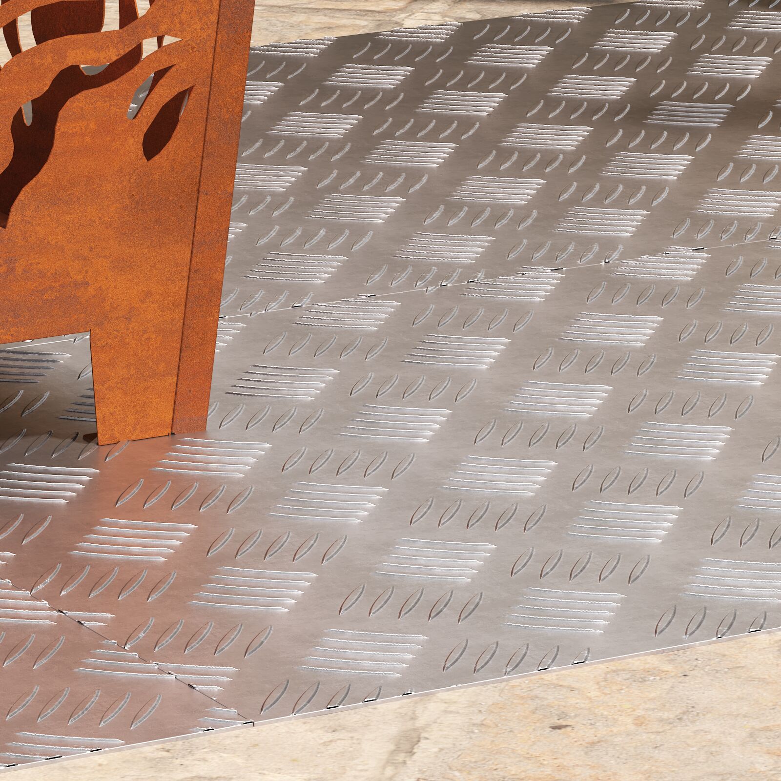 Assiettes antidérapantes en aluminium 4 pcs 100x50 cm V7738 Vetonek