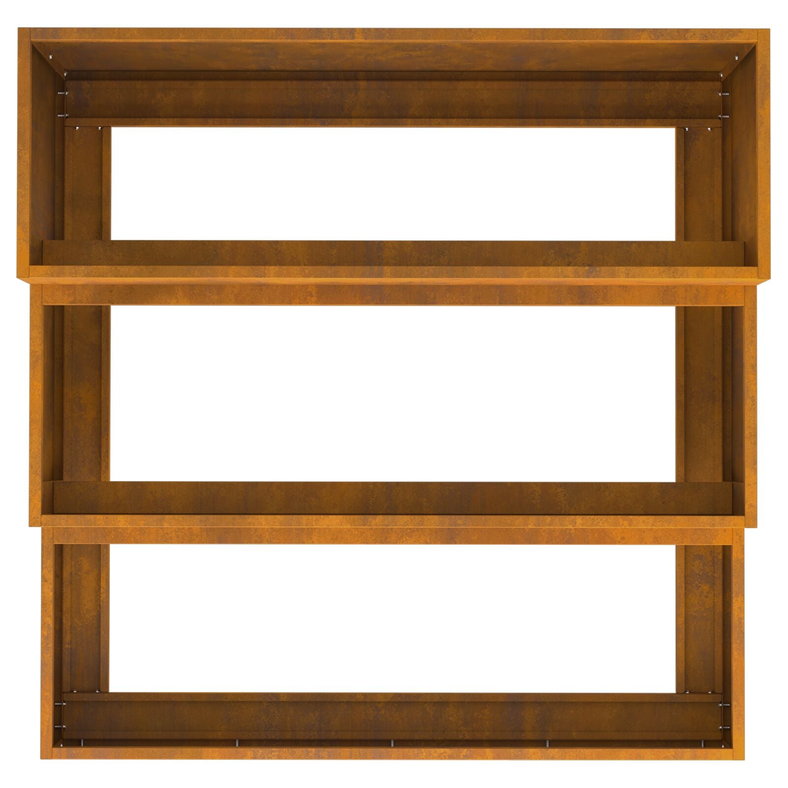 Macetero de Jardín de 3 Niveles 90x90x35 cm Acero Corrosivo V9289 Vetonek