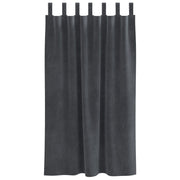Blackout Curtains with Hanging Ties 2 pcs of Light Gray Velvet V3556 Vetonek