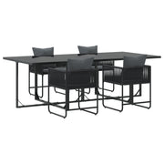 6 Piece Garden Dining Set with Steel Cushions and Synthetic Rattan V1590 Vetonek