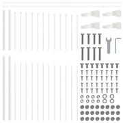 VidaXL Cerca de Jardín con Parte Superior en Arco Blanca 10,2x1,25 m de Acero V1308 Vetonek