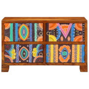 Armario para zapatos 90x35x55 cm de madera maciza de acacia V6145 Vetonek