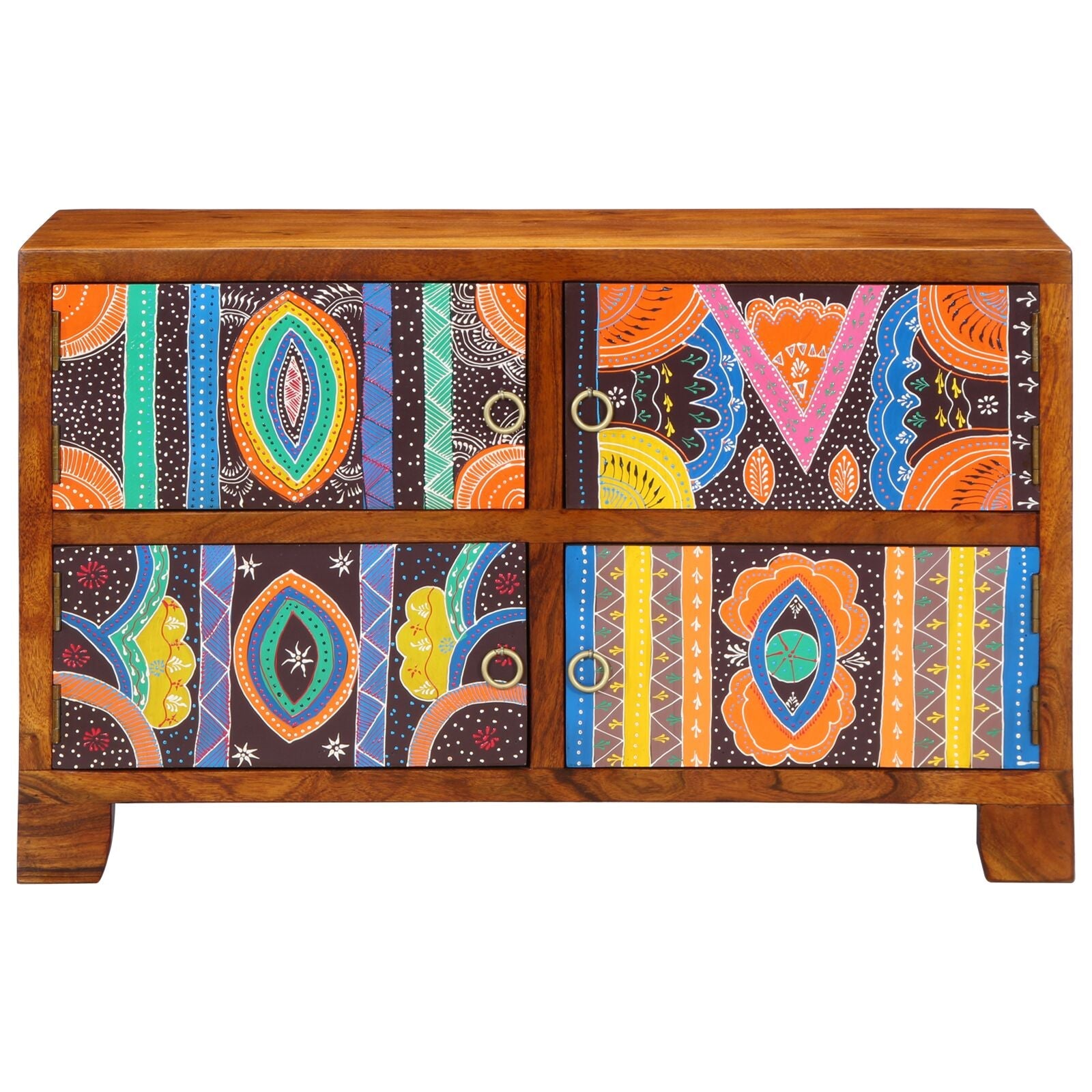 Armario para zapatos 90x35x55 cm de madera maciza de acacia V6145 Vetonek