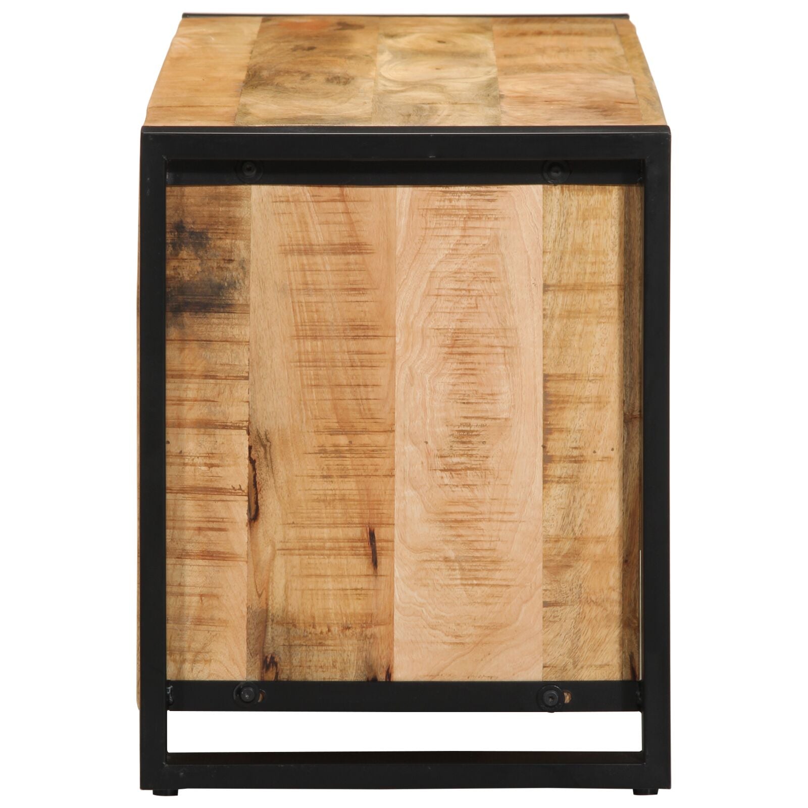 Shoe Bench 100x40x50 cm Solid Rough Mango Wood V9744 Vetonek