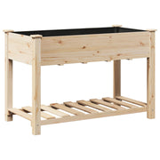 Jardín Planter con Estante 115x59x76 cm Madera Maciza de Abeto V0555 Vetonek
