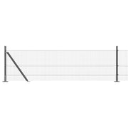 Cerca de Malla Soldada  con 13 Postes con Brida Gris 0.4x50 m Acero V7367 Vetonek