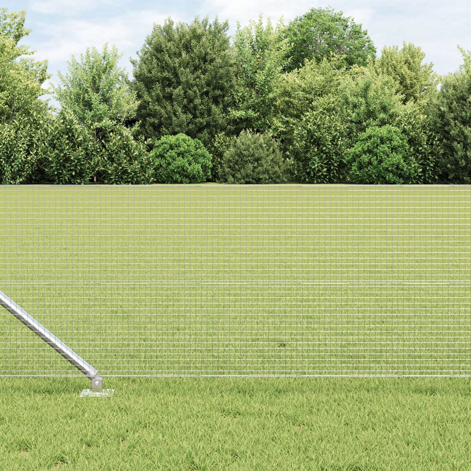 Cerca de Malla Soldada  con 13 Postes de Picos 0.5x50 m Acero Galvanizado V1488 Vetonek