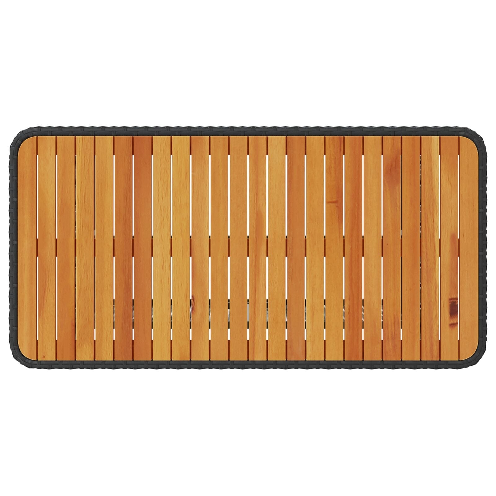 4-Piece Garden Dining Set with Black Polyrattan and Acacia Cushions V0247 Vetonek